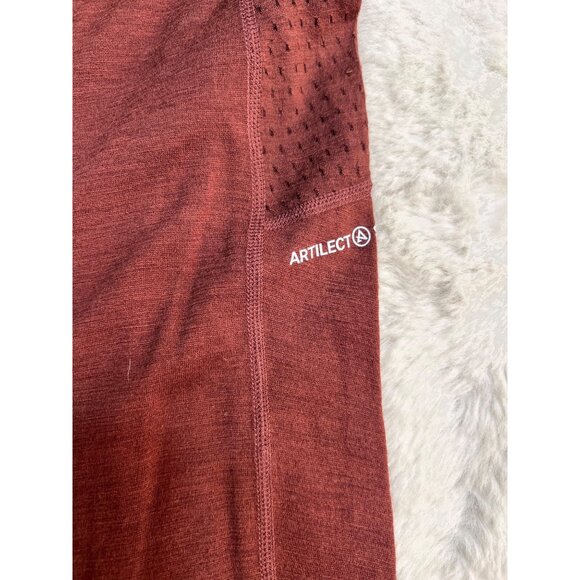 Artilect Systems Boulder 125 gsm Leggings Merino Wool Blend Burgundy Lightweight - Picture 5 of 8